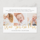 バプテスマモダンシンプルスのシック写真ありがとう ポストカード (正面)