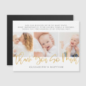 バプテスマモダンシンプルスシックフォトサンキューカード (正面/裏面)