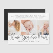 バプテスマモダンシンプルスシックフォトサンキューカード (正面/裏面)