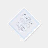 バプテスマモダンスクロスブルー祈りの言葉 スタンダードカクテルナプキン (角)