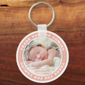 バプテスマモダンスシンプルカスタムの写真の好意 キーホルダー (正面)