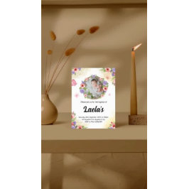 バプテスマモダンス写真 招待状