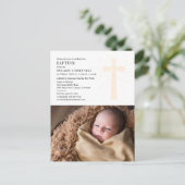 バプテスマモダンス教会イベントとベビー写真 インビテーションポストカード (スタンド正面)