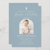 バプテスマモダンス&誕生日ガール 招待状 (正面/裏面)