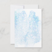 バプテスマモダンブルーウォーターカラークロス《キリスト教》洗礼式や命名式 招待状 (裏面)