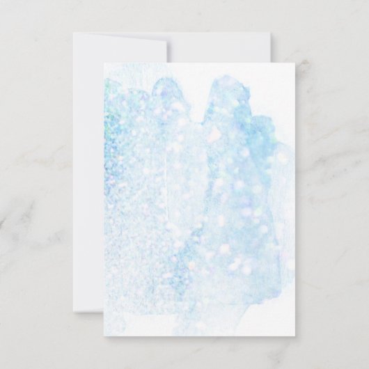 バプテスマモダンブルーウォーターカラークロス《キリスト教》洗礼式や命名式 招待状 (裏面)