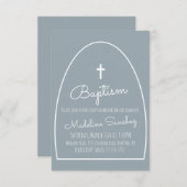 バプテスマモダンーチベビー献身招待状 招待状 (正面/裏面)