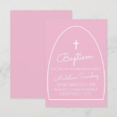 バプテスマモダンーチベビー献身招待状 招待状 (正面/裏面)