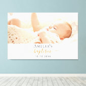 バプテスマモダン写真の男の子 キャンバスプリント (インサイチュ (ウッドフロア))