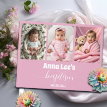 バプテスマモダン写真コラージュダスティピンク