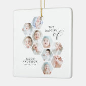 バプテスマモダン10写真コラージュ セラミックオーナメント (左)