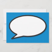 バプテスマモダン《キリスト教》洗礼式や命名式おもしろいブルー漫画 招待状 (裏面)