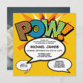 バプテスマモダン《キリスト教》洗礼式や命名式おもしろい漫画ブックフォト 招待状 (正面/裏面)