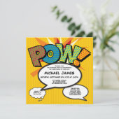 バプテスマモダン《キリスト教》洗礼式や命名式おもしろい漫画ブックフォト 招待状 (スタンド正面)