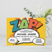 バプテスマモダン《キリスト教》洗礼式や命名式おもしろい漫画ブックZAP 招待状 (スタンド正面)