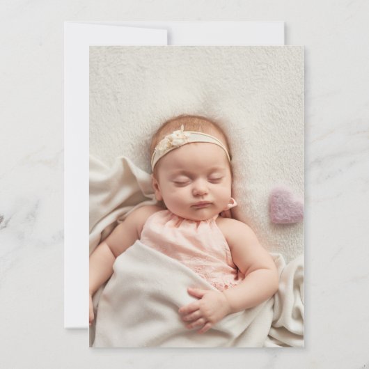 バプテスマモダン《キリスト教》洗礼式や命名式シルバー署名写真 招待状 (裏面)