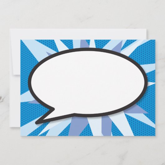 バプテスマモダン《キリスト教》洗礼式や命名式漫画ブックブルー 招待状 (裏面)