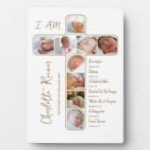 バプテスマユニーク写真コラージュ十字形 フォトプラーク (正面)