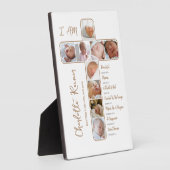 バプテスマユニーク写真コラージュ十字形 フォトプラーク (側面)