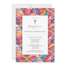 バプテスマユニーク招待状ポインセカラフルティア