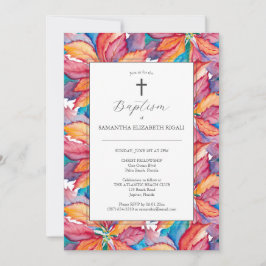 バプテスマユニーク招待状ポインセカラフルティア 招待状