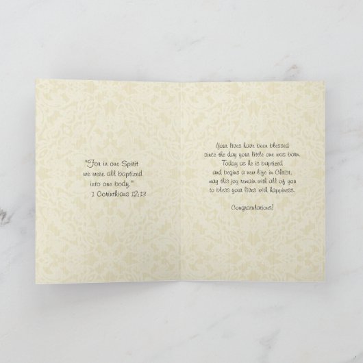 バプテスマヴァージンマリアと聖キリストの子 – カード (内部)