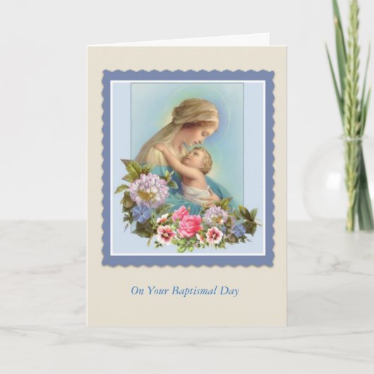 バプテスマヴァージンメアリーベビーバラ賛美ズ カード (正面)