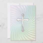 バプテスマ共産確認虹彩色パール 招待状 (正面)