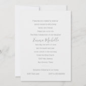 バプテスマ共産確認虹彩色パール 招待状 (裏面)