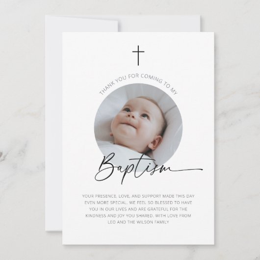 バプテスマ写真ありがとう サンキューカード (正面)