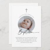 バプテスマ写真ありがとう サンキューカード (正面/裏面)