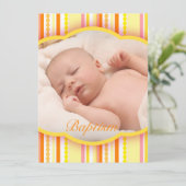 バプテスマ写真アナウンスメントカード 招待状 (スタンド正面)