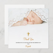 バプテスマ写真クロス感謝していミニマリスト (正面/裏面)