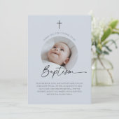 バプテスマ写真サンキューデュスキーブルー サンキューカード (スタンド正面)