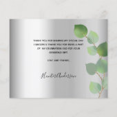 バプテスマ写真シルバーユーカリサンキューカード (裏面)