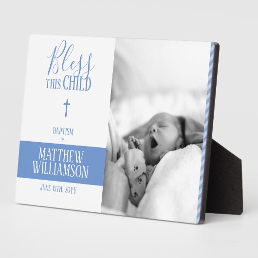 バプテスマ写真プラークとバイブル引用文 フォトプラーク (側面)