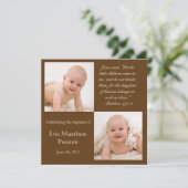 バプテスマ写真招待状とバイブル・バース 招待状 (スタンド正面)