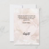 バプテスマ写真白フローラ男の赤ちゃん女 サンキューカード (裏面)