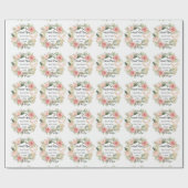 バプテスマ名デイトクロスドーブ春の花 ラッピングペーパー (フラット)