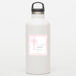 バプテスマ孫娘ピンクレパーソナライズされたース シール