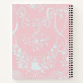 バプテスマ孫娘ピンクレパーソナライズされたース ノートブック (裏面)