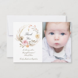 バプテスマ感謝していイージピンクの花 招待状