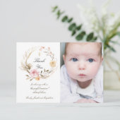 バプテスマ感謝していイージピンクの花 招待状 (スタンド正面)