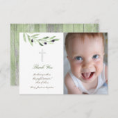 バプテスマ感謝していオリーブの枝 招待状 (正面/裏面)