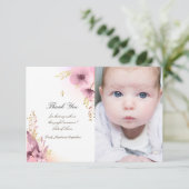 バプテスマ感謝していスはピンクの花 招待状 (スタンド正面)