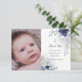 バプテスマ感謝していスキミほこりっぽい青いバラ 招待状 (スタンド正面)