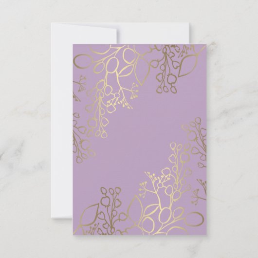 バプテスマ感謝していスキミ紫色の水色の花 招待状 (裏面)