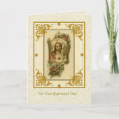 バプテスマ成体子羊とイエスの聖なるハート カード (正面)