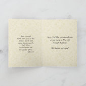 バプテスマ成体子羊とイエスの聖なるハート カード (内部)