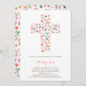 バプテスマ招待状ガール《キリスト教》洗礼式や命名式招待状 招待状 (正面/裏面)